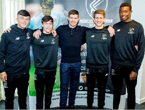 Members of LLS with Steven Gerrard